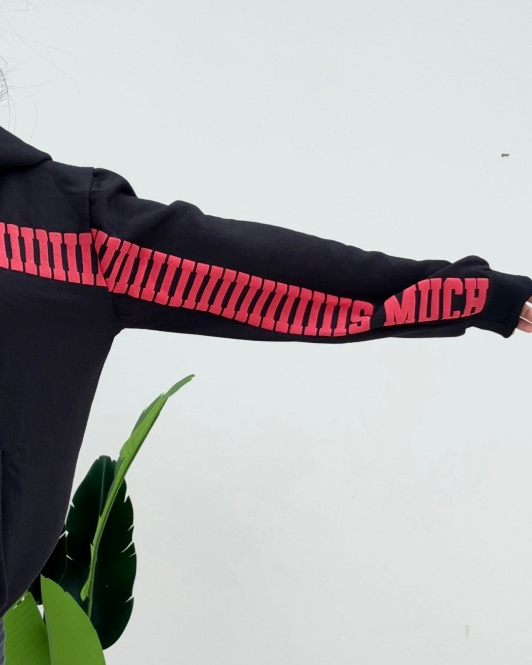 Gigavibe I Love You This Much pullover hoodie – statement graphic hoodie with cute saying.