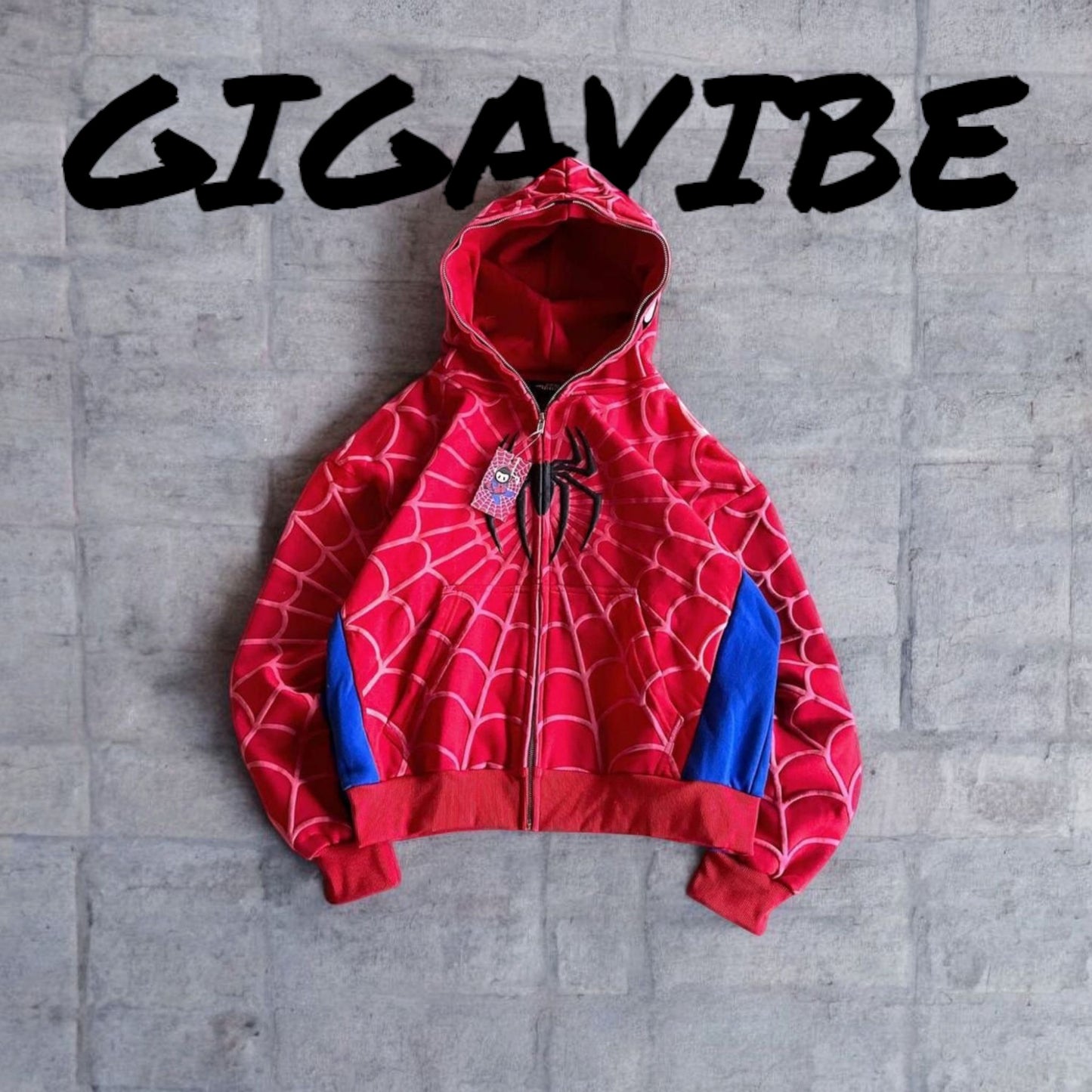 Gigavibe Spidey Hoodie front view – official Marvel Spider Man hoodie