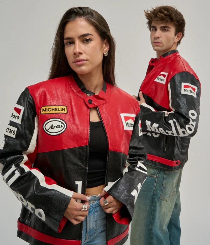 Premium Vegan Leather Jacket India - Summer Cruelty-Free Oversized Boxy Bikercore Streetwear