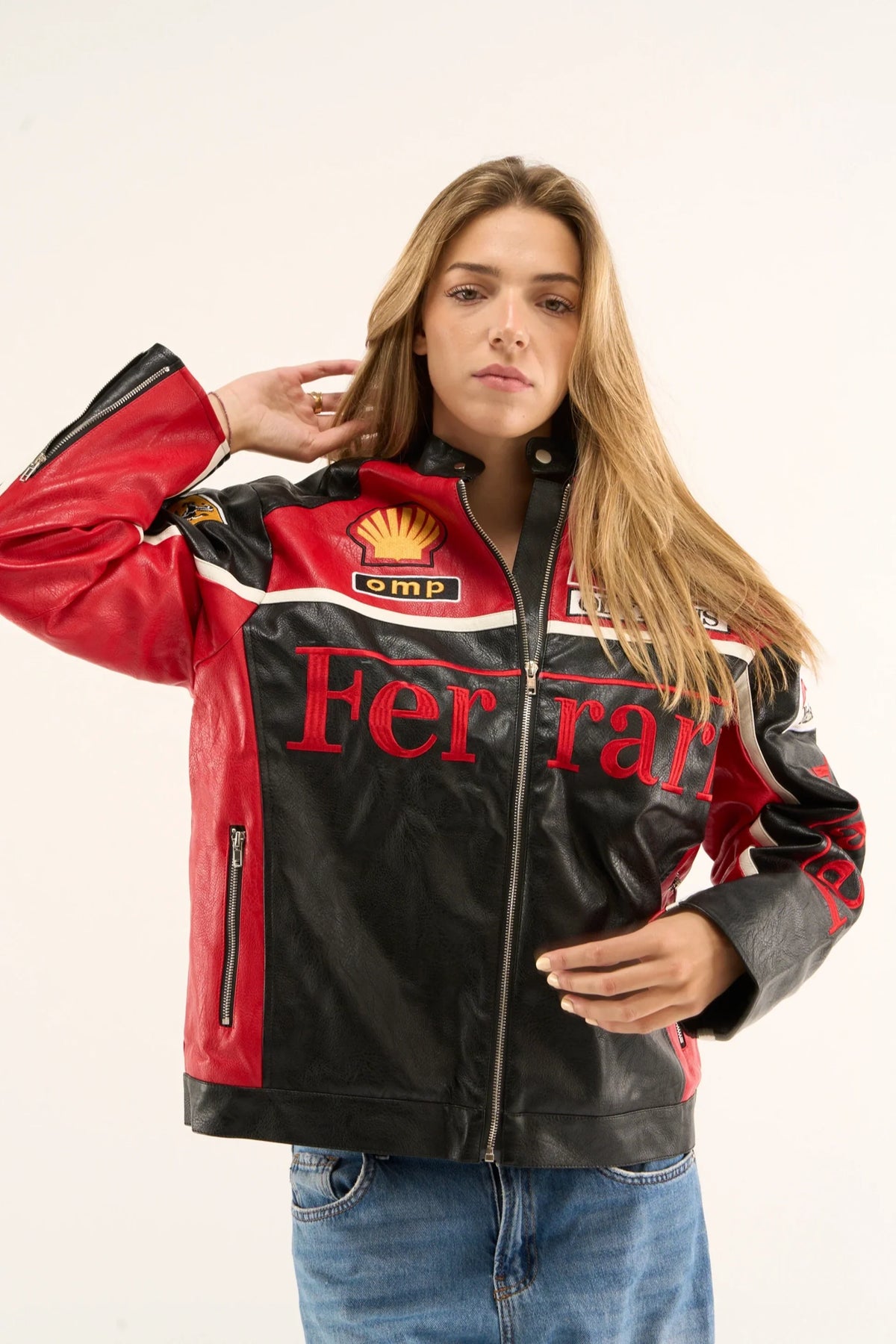 Premium Women's Streetwear Collection India - Oversized F1 Racing Jackets, Pink Motorsports Aesthetic, and Vegan Bikercore Leather