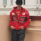 F1-inspired Red Vintage Ferrari Jacket, blending speed, style, and premium comfort