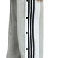 Black urban streetwear pants with side button detailing