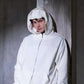 Hoodie with White Balaclava Pulled Up 