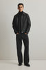 Man wearing a Streetwear outfit with Gigavibe black boxy leather jacket – urban fashion India