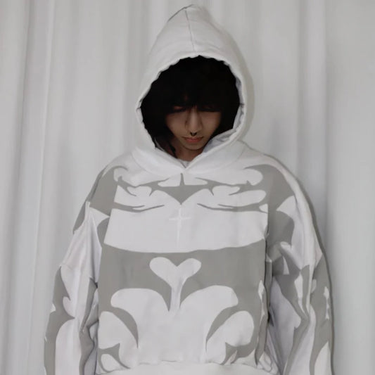 Ghost White Depth Hoodie – Minimal Streetwear Style in India