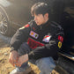 Gigavibe embroidered Ferrari jacket – black streetwear bomber style