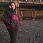 Gigavibe Spidey hoodie with drawstring hood – side angle view