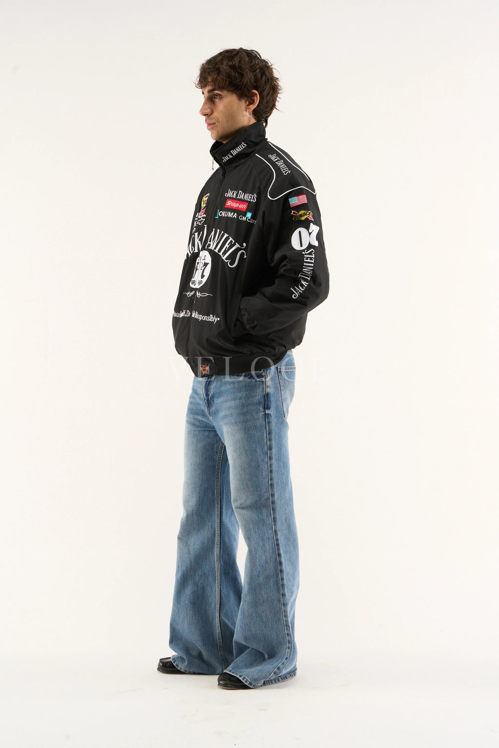 Buy Jack Daniels embroidered jacket online India black bomber