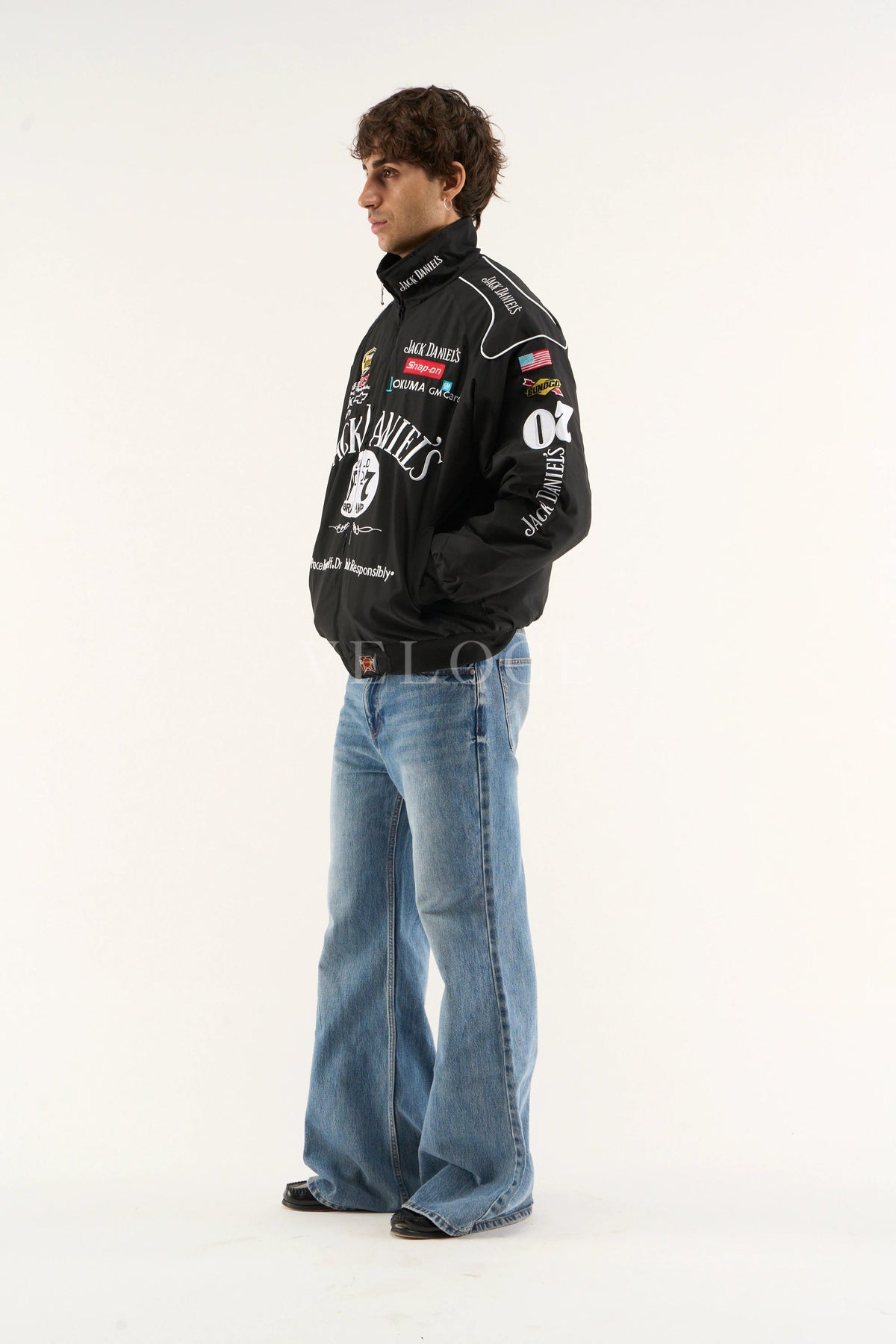 Buy Jack Daniels embroidered jacket online India black bomber