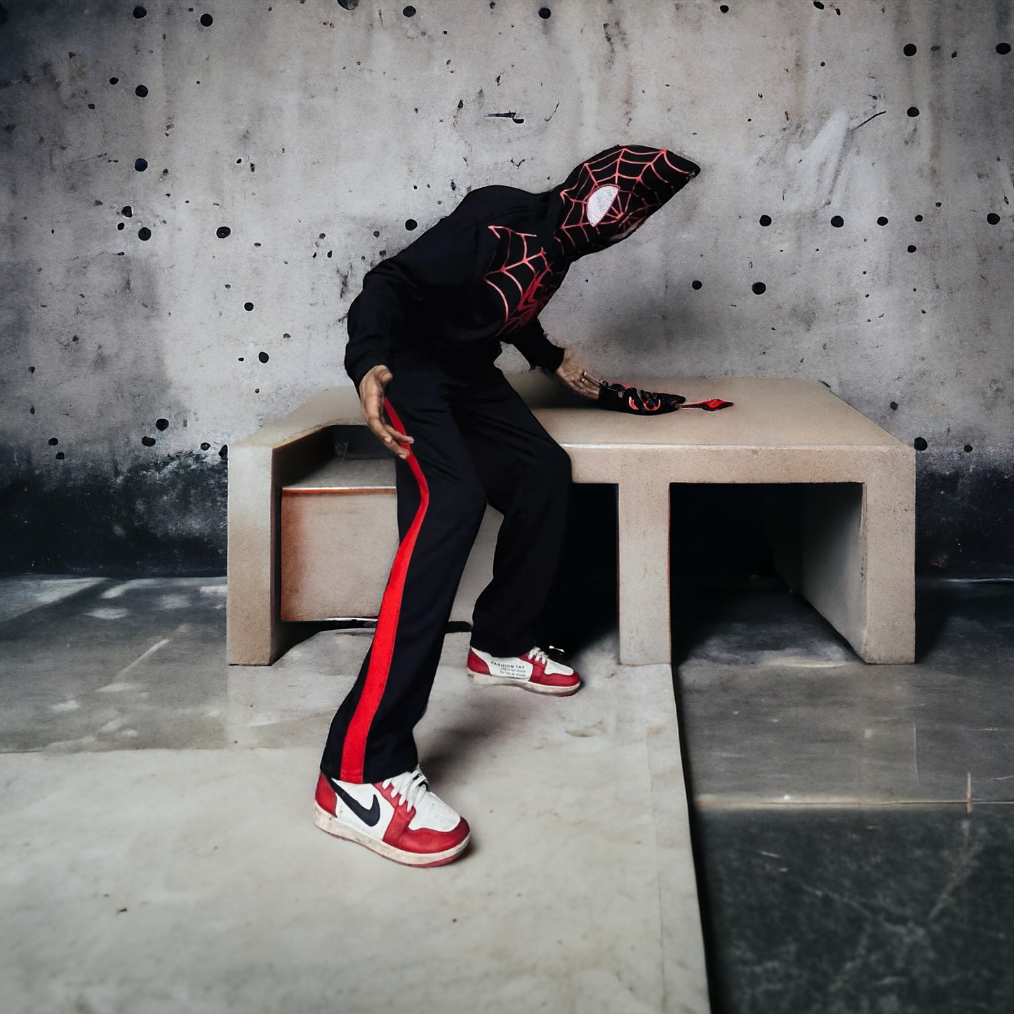 Marvel Spider-Man Hoodie | Black Full Zip-Up Athletic Fit