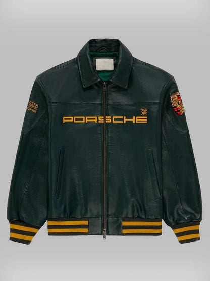 Porsche 993 leather jacket front view – Gigavibe premium faux