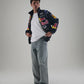 Red Bull Bomber Jacket styled with jeans and white t-shirt – Gigavibe streetwear racing jacket style