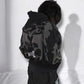 Gigavibe Shadow Depth Hoodie laid flat showing fabric texture and quality