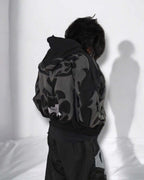 Gigavibe Shadow Depth Hoodie laid flat showing fabric texture and quality