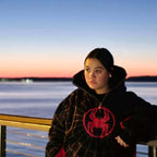 Stylish black and red Spider-Man hoodie by Gigavibe for everyday use