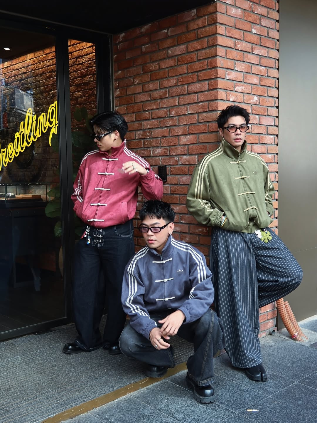 Adidas Chinese New Year jacket style premium vegan suede CNY jacket for men women Gigavibe original Made in India front view