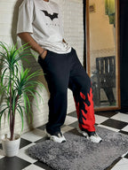 Fire kick bottom cotton pant styled with sneakers