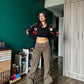 Anushka Sen rocking a premium Black Ferrari Jacket, exuding confidence and bold fashion energy