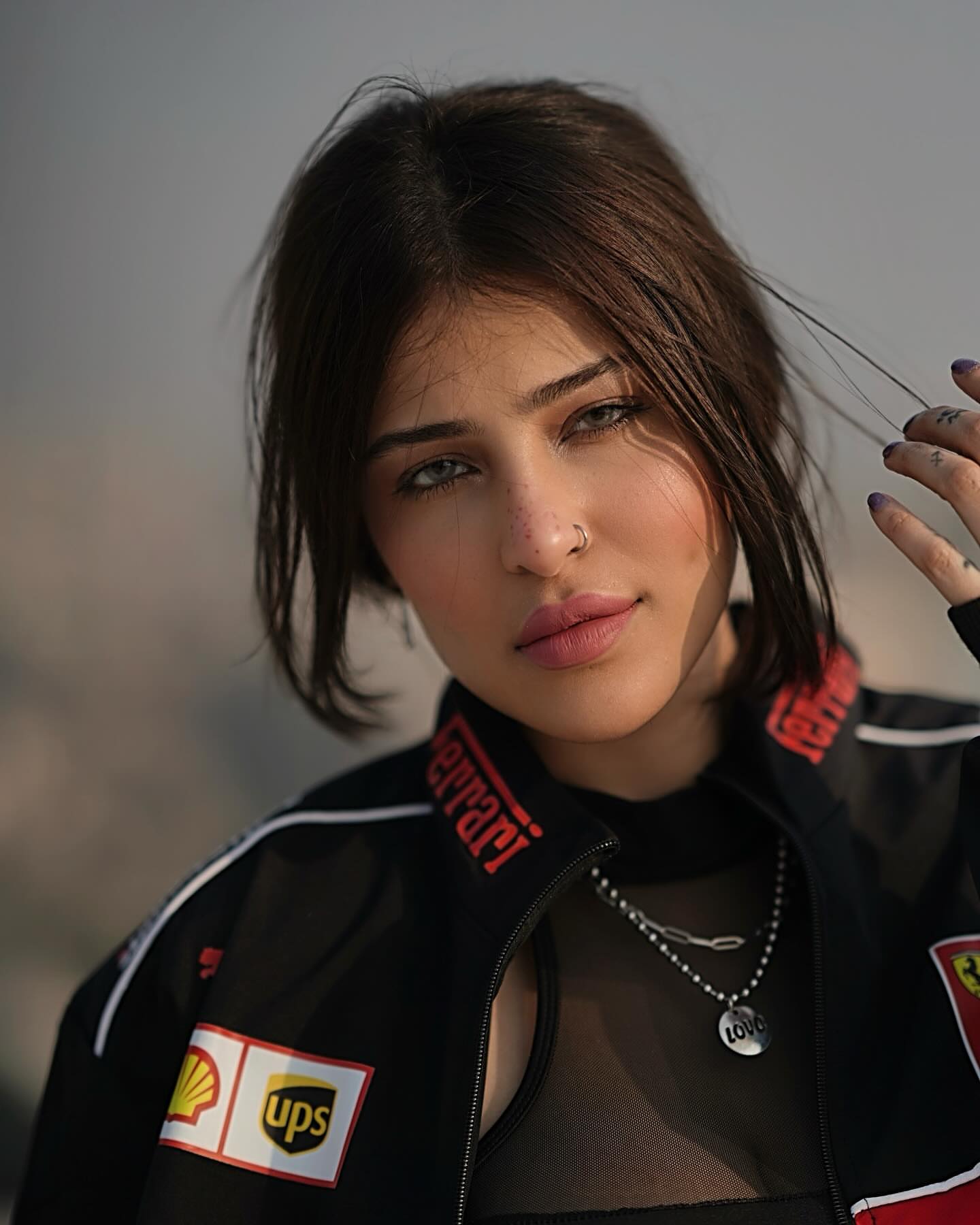Stylish vintage motorsport jacket